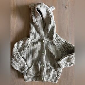 Jamie Kay - OG Bear Knit Cardigan in soft sea foam blue